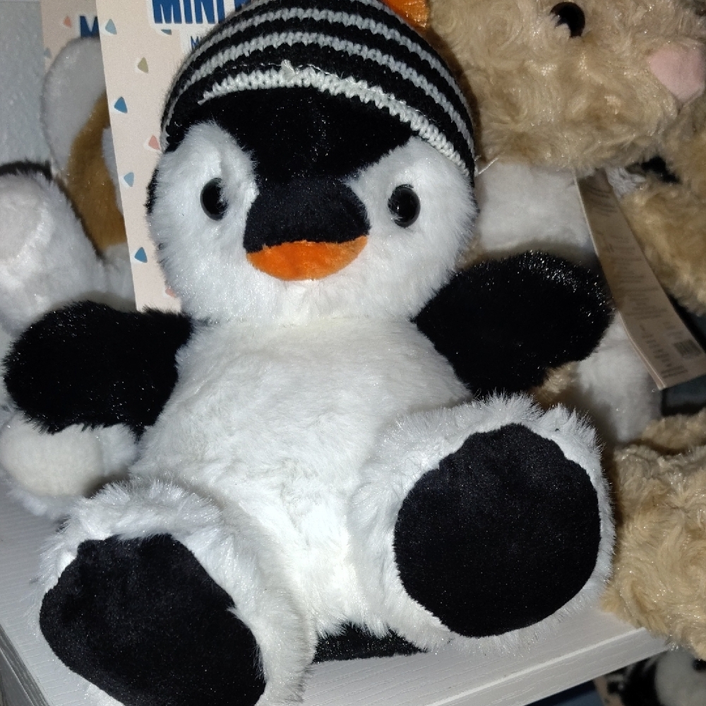 Plush Penguin Toy with Black and White Colors